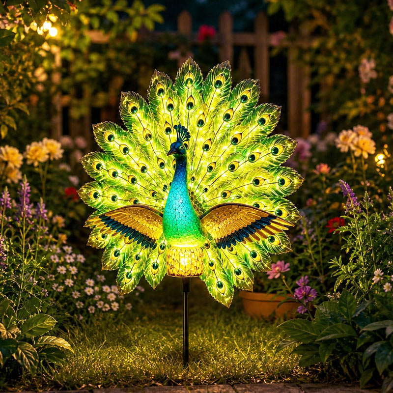 Merrova LumiPlume Solar Peacock 2 pack