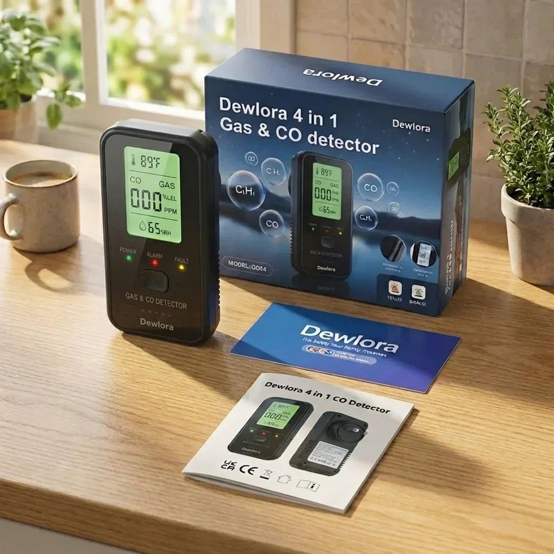 Dewlora Rilevatore di Monossido di Carbonio 4-in-1 per Camper