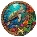 Last Day - Colorful Turtle - Wooden Jigsaw Puzzle