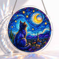 Acrylic Jigsaw Puzzle Suncatcher - Moonlit Cat