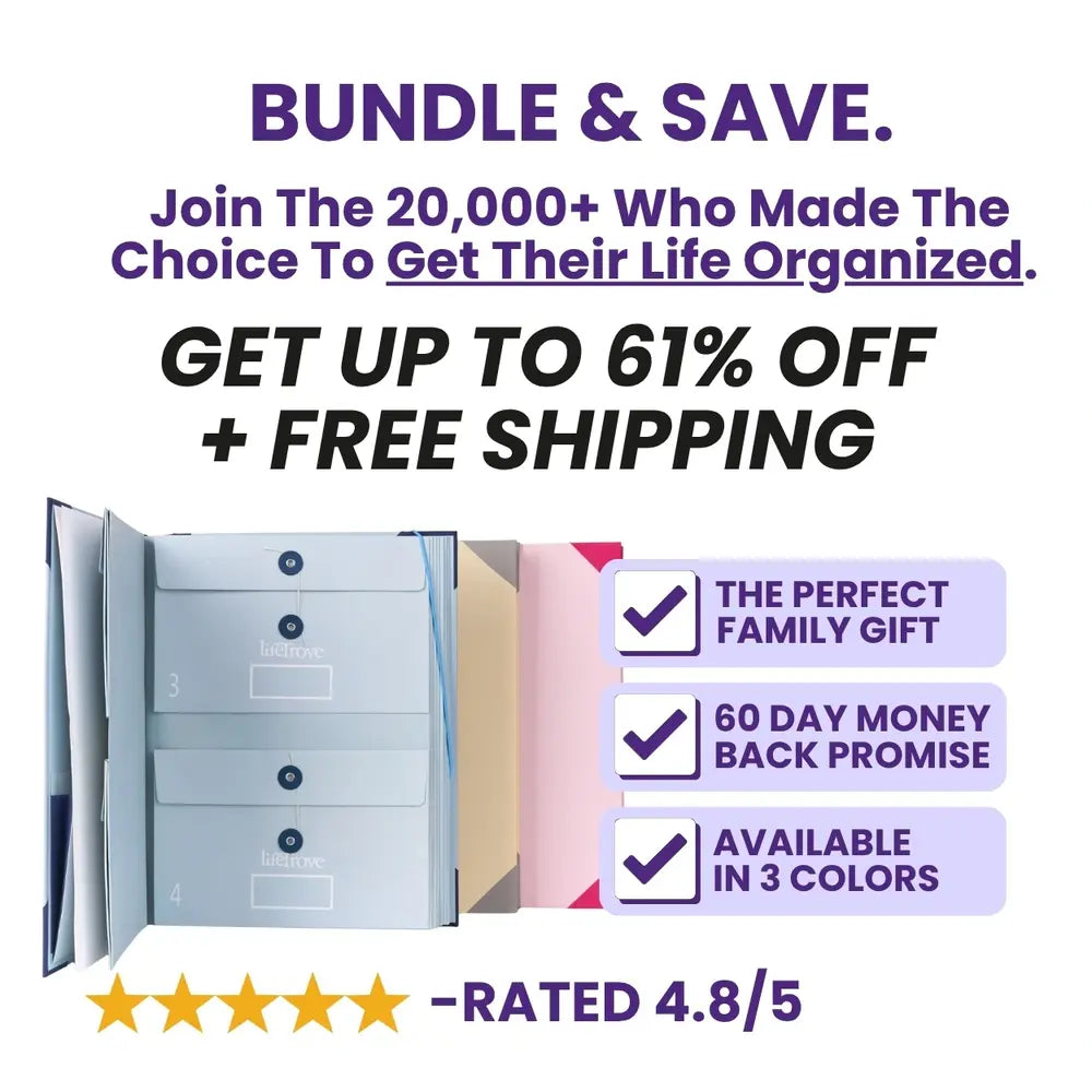 The Life Book Document Organizer - Complete Organization System + 4 FREE Bonuses