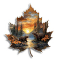 Last Day - Autumn Maple Bears - Wooden Jigsaw Puzzle