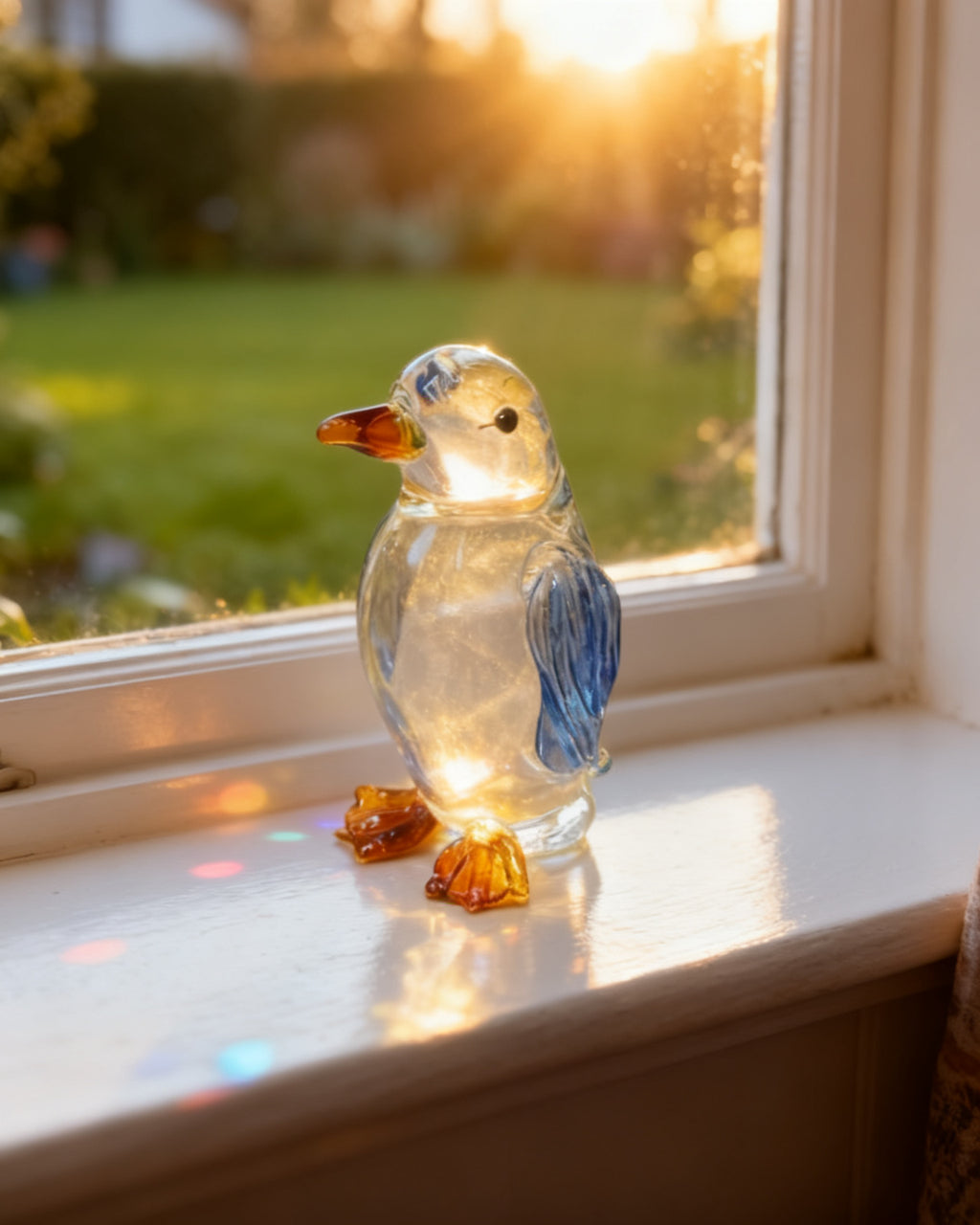The Frostlight Glass Penguin - Blue