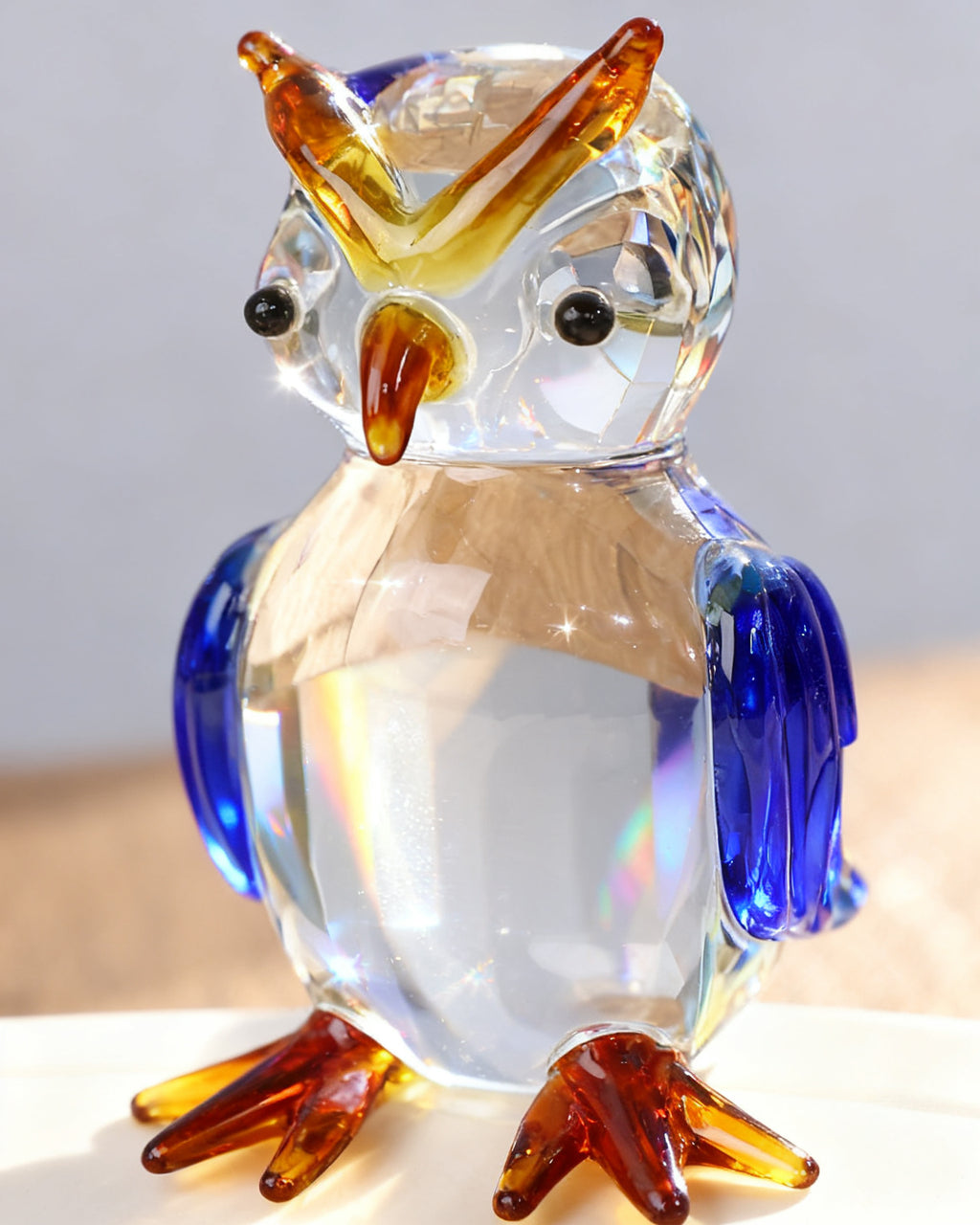 The Moonlit Glass Owl - Blue