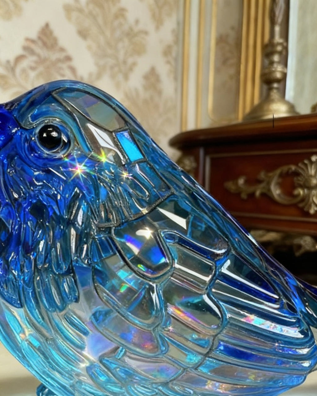 The Glass Cardinal - Blue