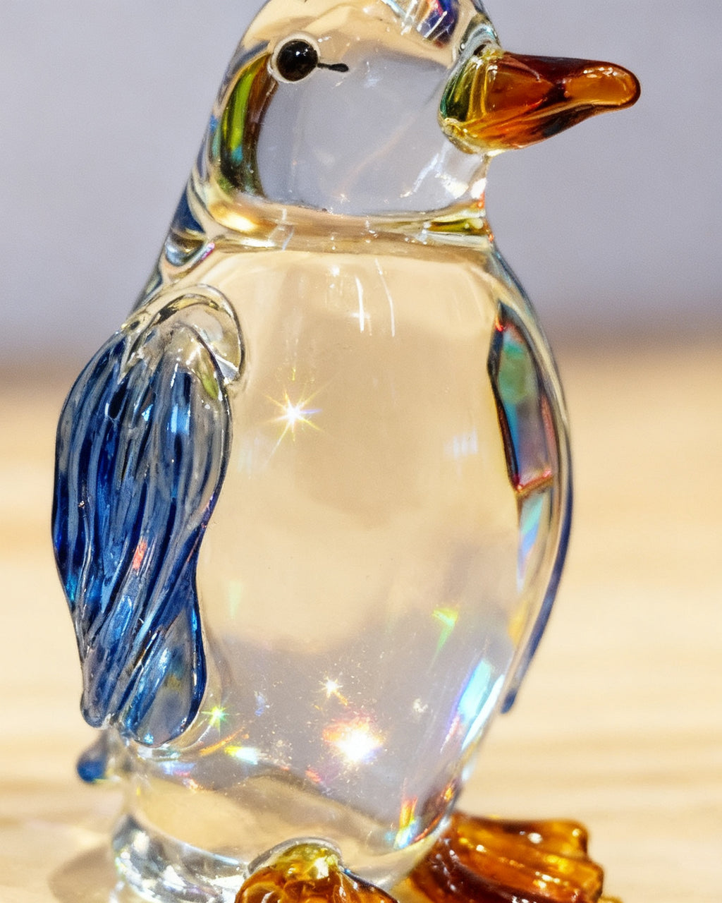 The Frostlight Glass Penguin - Blue