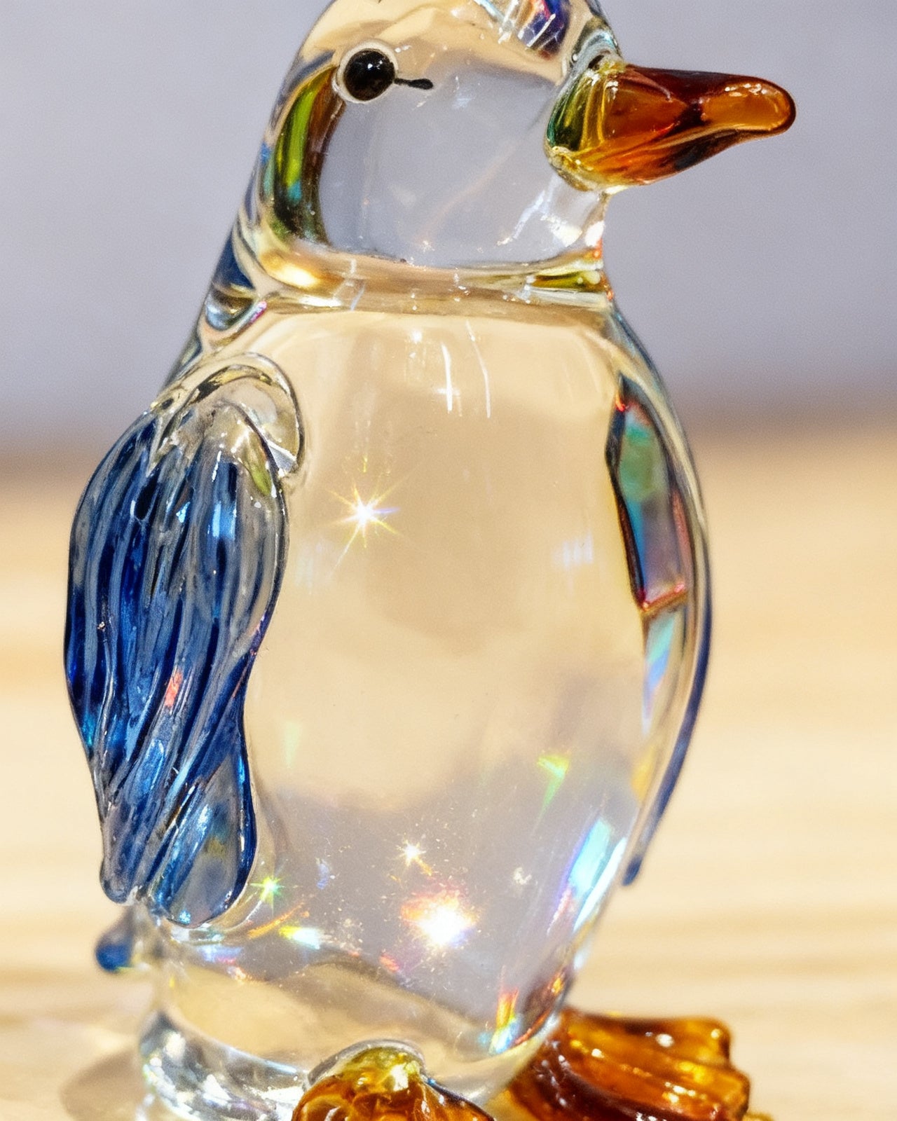 The Frostlight Glass Penguin - Blue