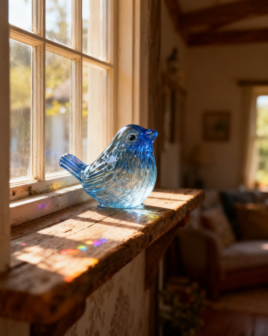 The Glass Cardinal - Blue
