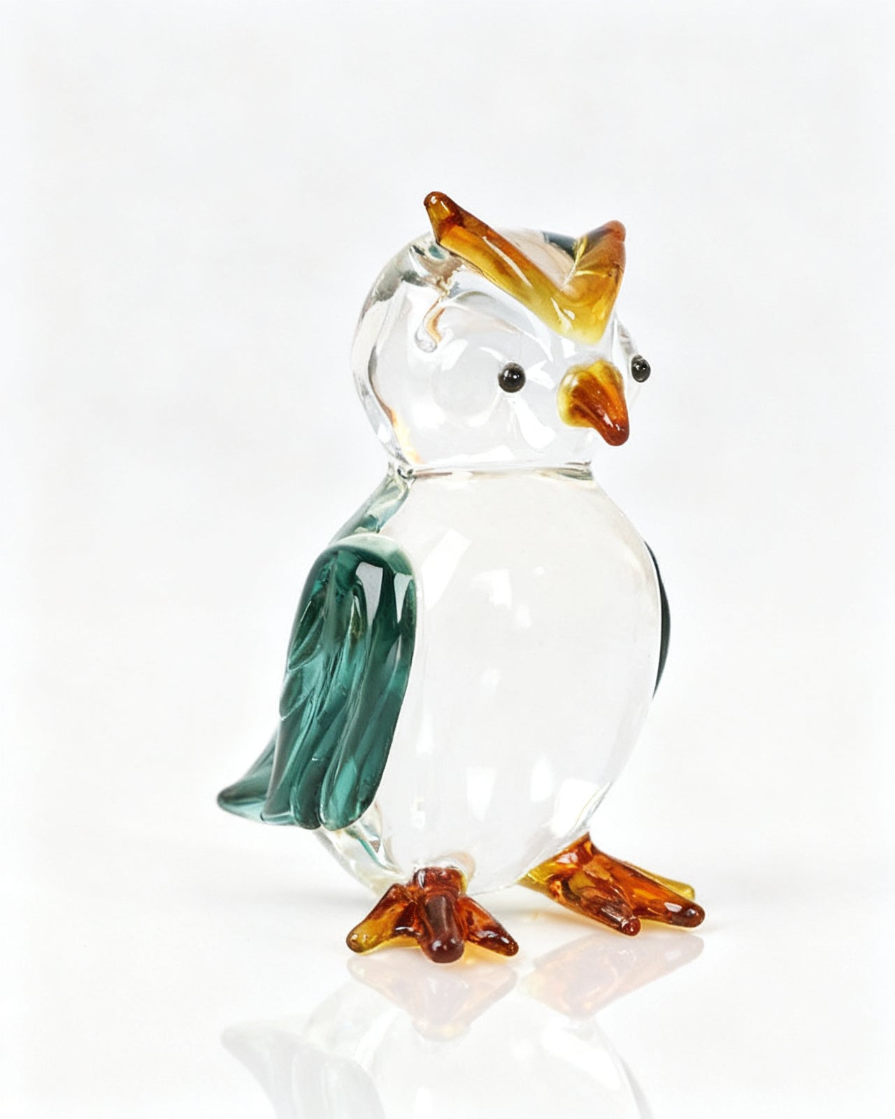 The Moonlit Glass Owl - Green