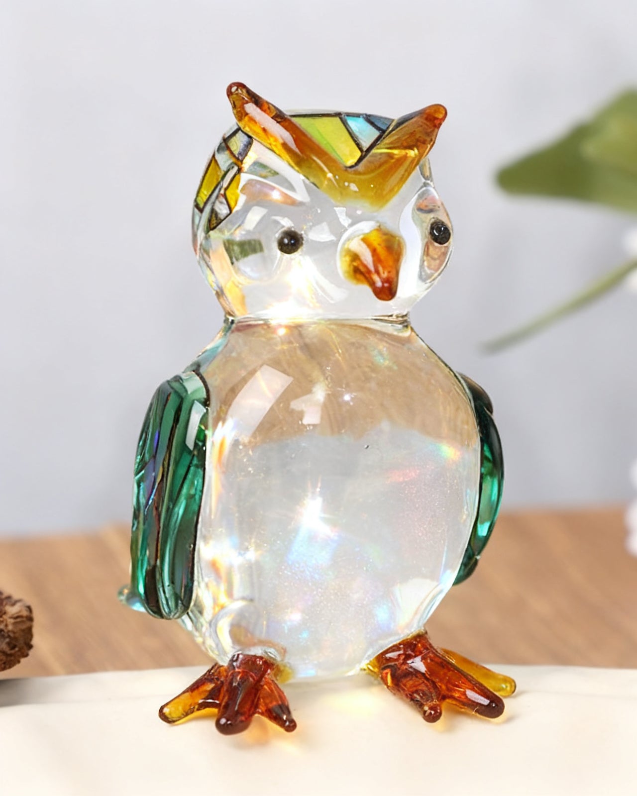 The Moonlit Glass Owl - Green