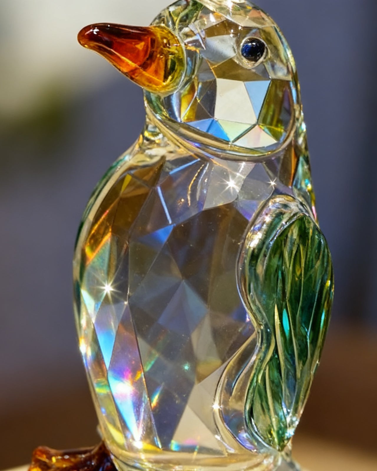 The Frostlight Glass Penguin - Green