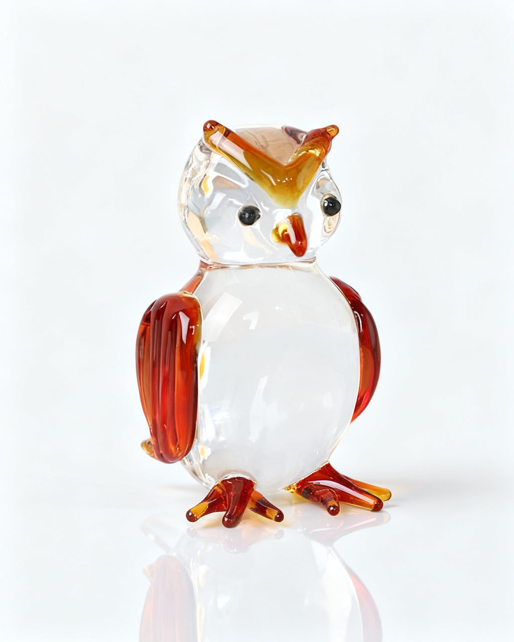 The Moonlit Glass Owl - Red