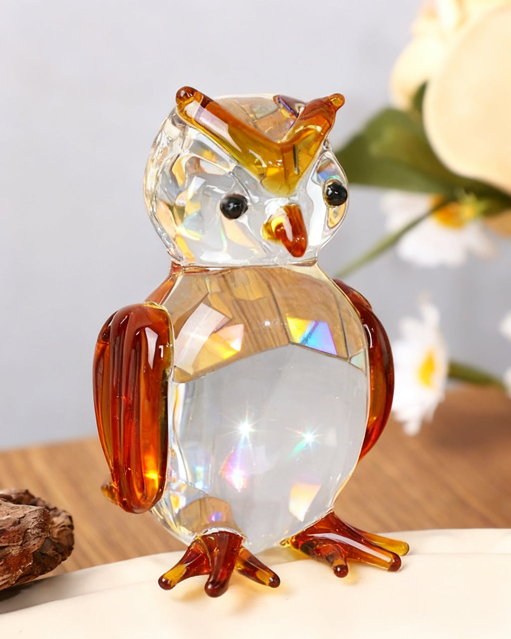 The Moonlit Glass Owl - Red