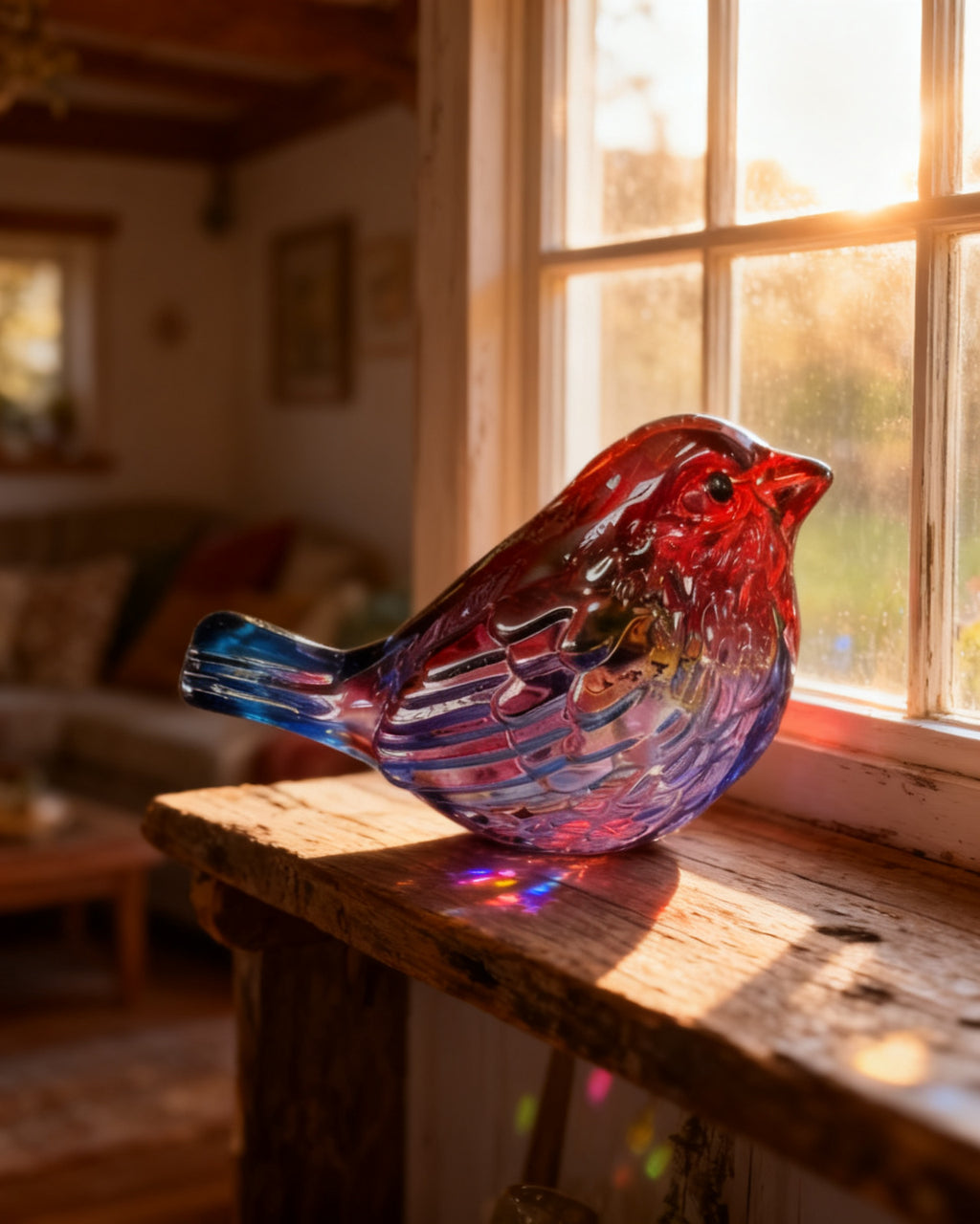 The Glass Cardinal - Red