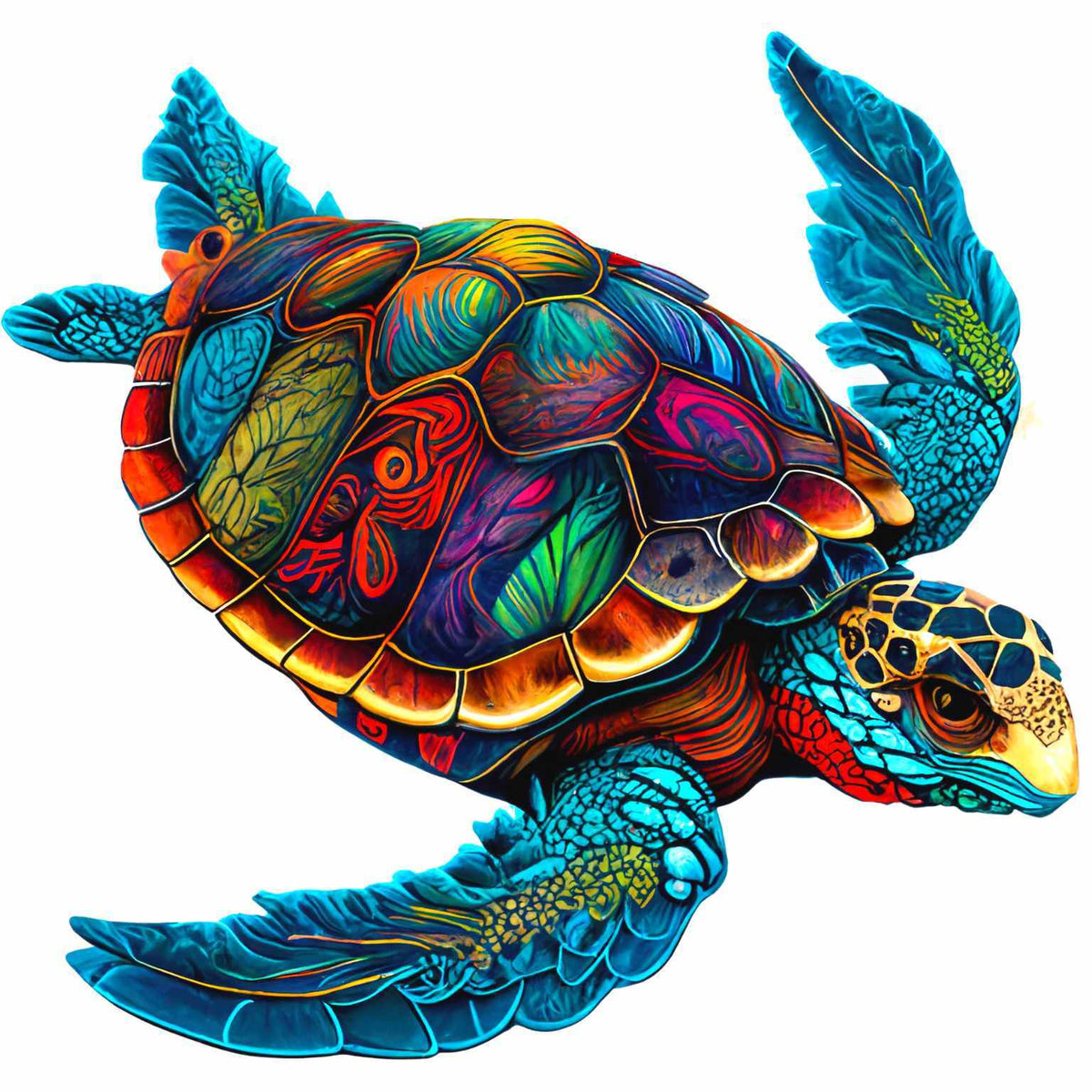 Last Day - Sea Turtle - Wooden Jigsaw Puzzle
