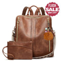 Luxury Leather 2-in-1 Convertible Backpack + Free Pouch