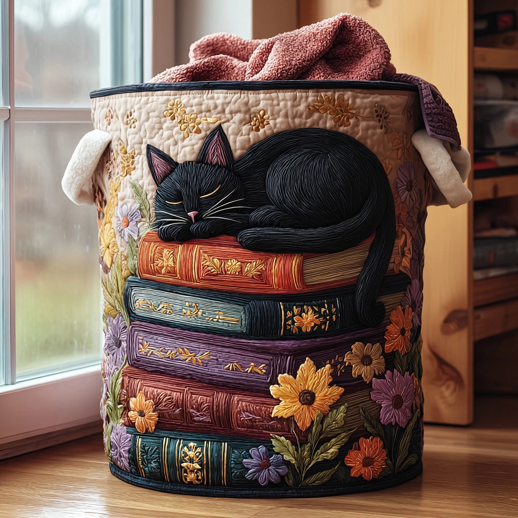 "Forest Magic" Hand-Quilted Laundry Basket
