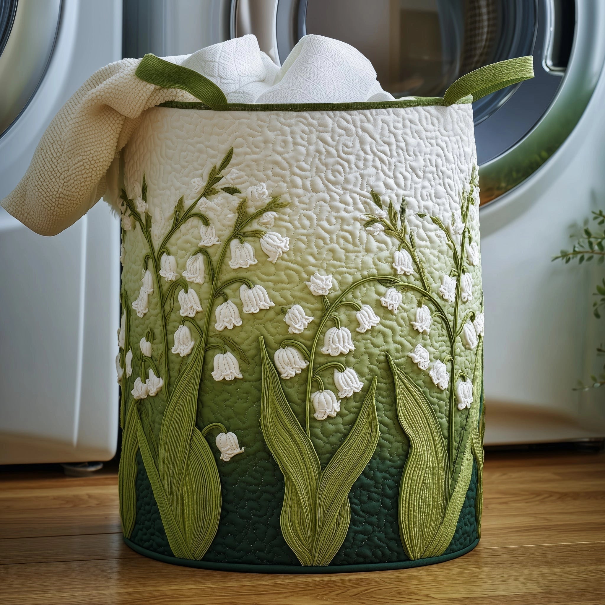 "Little Lamb" Hand-Quilted Laundry Basket