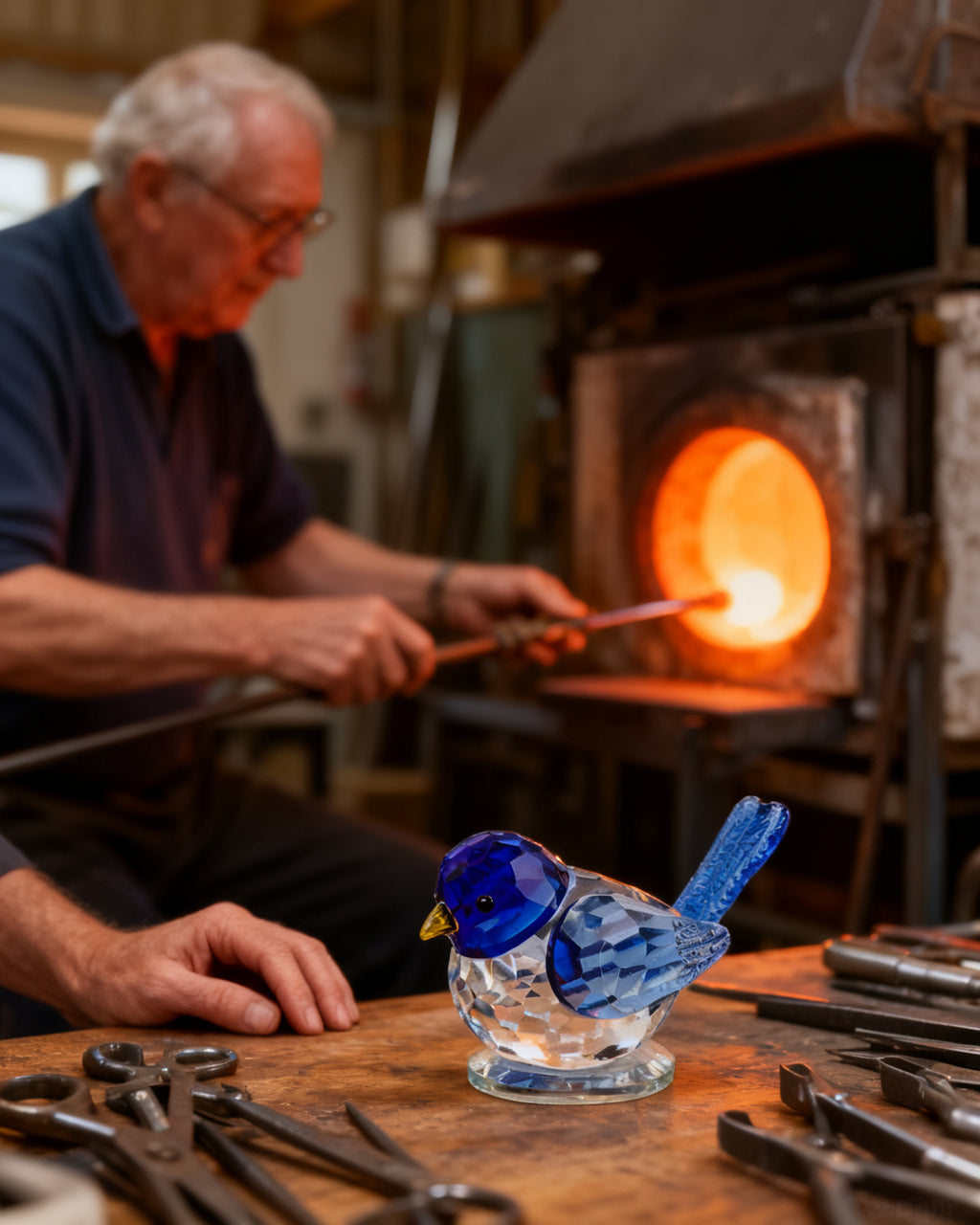 The Glass Bluebird - made by hand