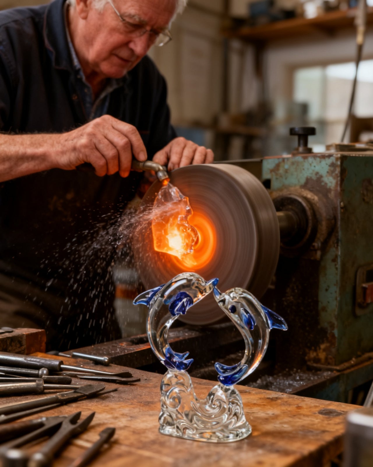 The Glass Dolphin - made by hand