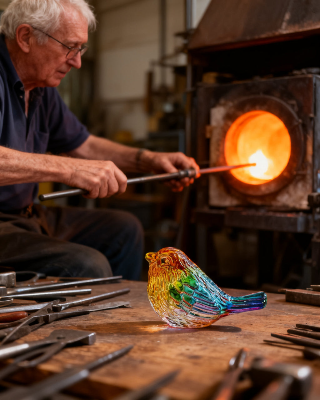 The Glass Wren - made by hand