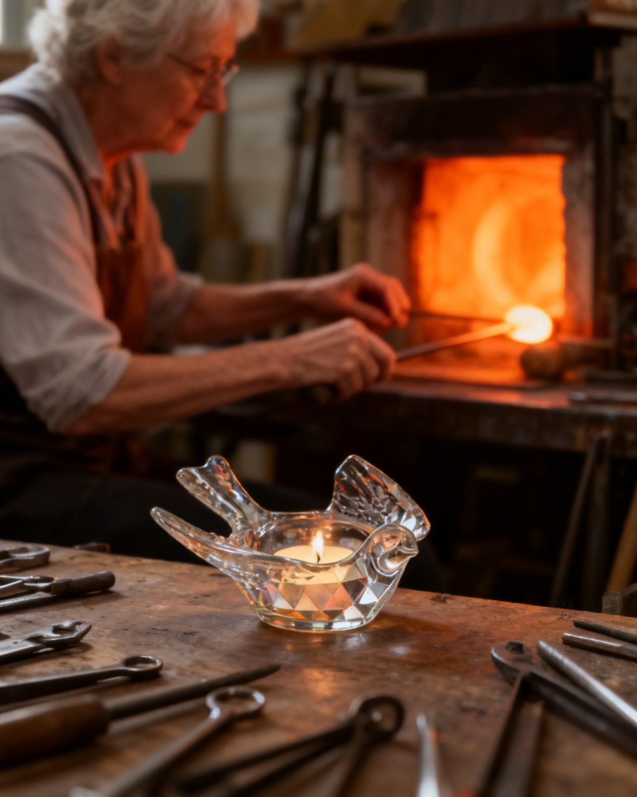 The Hearthlight Glass Bird - made by hand