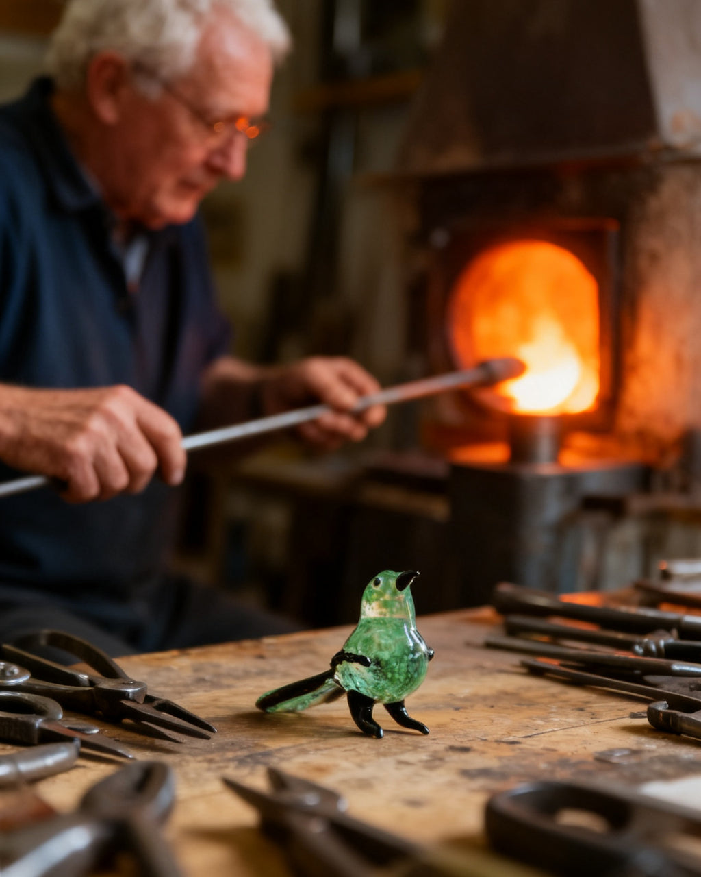 The Glass Robin - made by hand