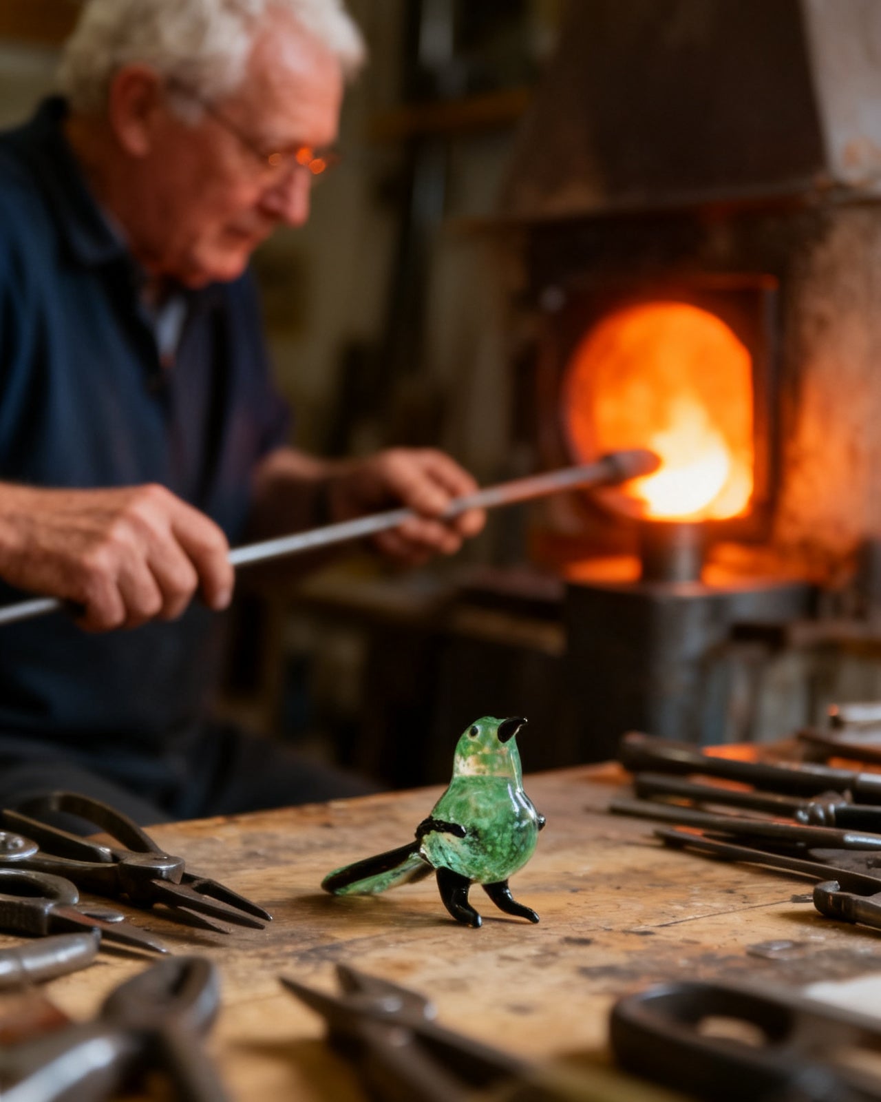 The Glass Robin - made by hand