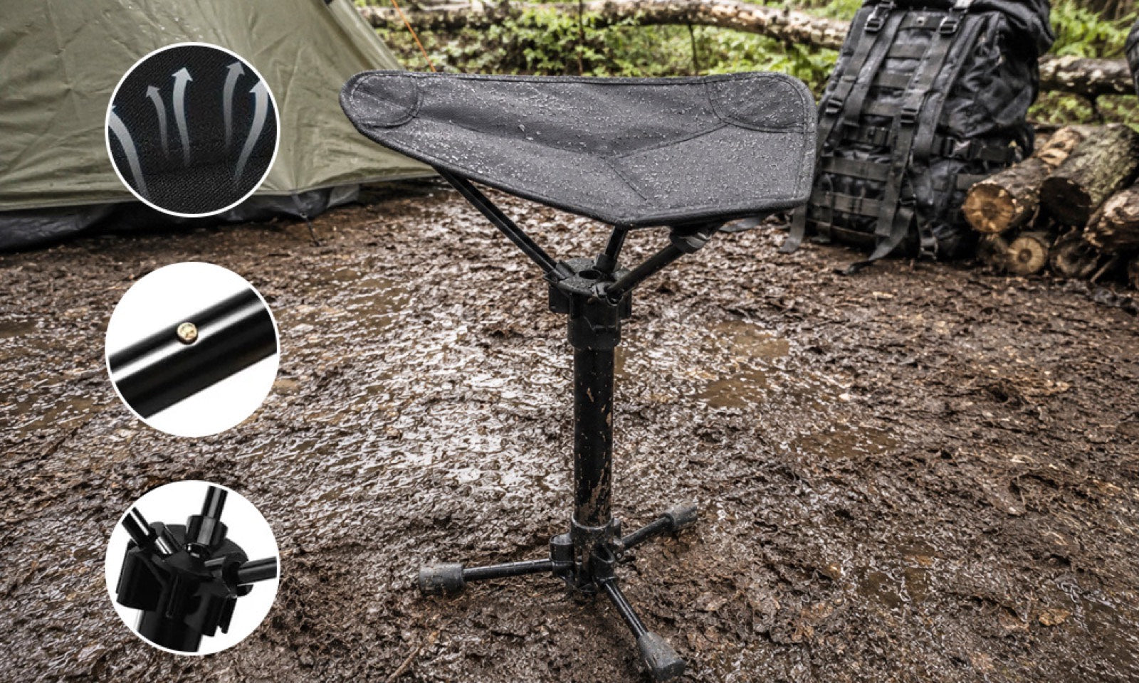 QuickSit Air Seat in black