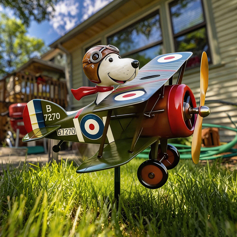 "Flying Ace" Stainless-Steel Garden Wind-Spinner