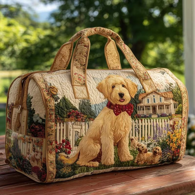 Hand-Quilted Snug World Travel Bag
