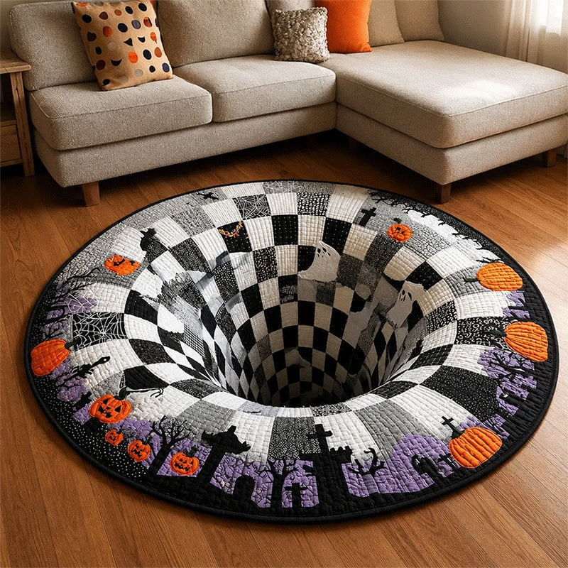 Merrova™ 3D Halloween Illusion Rug — 1x (Haunted Graveyard)